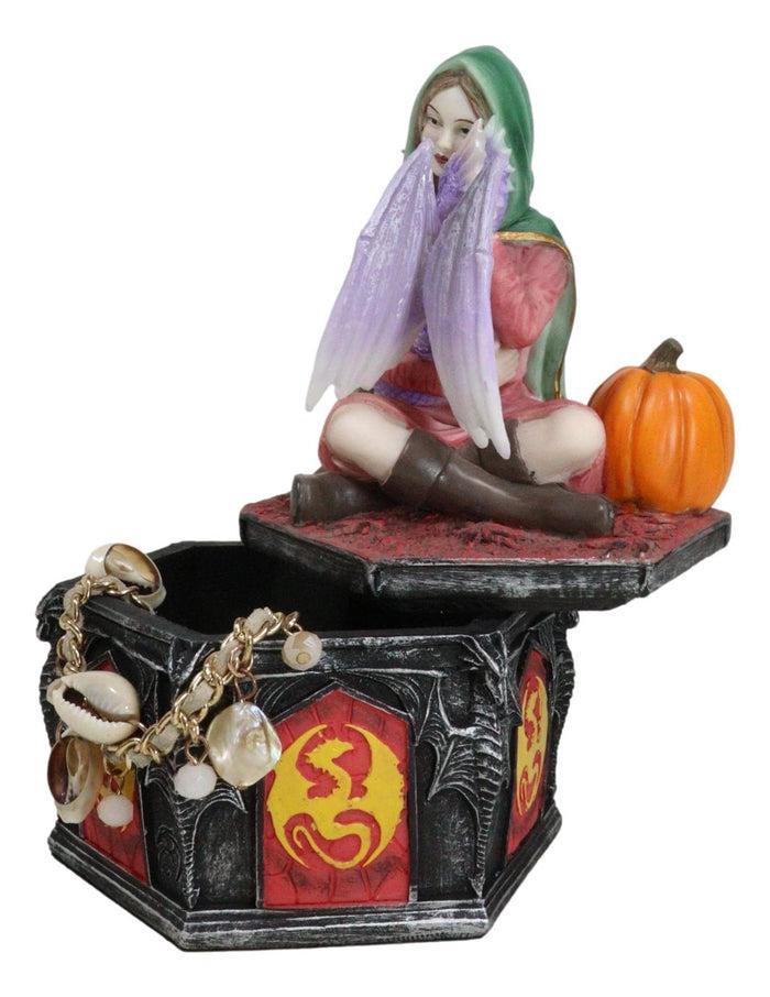 Ebros Gift Spring Fall Summer Winter Seasons Friendship Fairy With Dragon Trinket Boxes Set