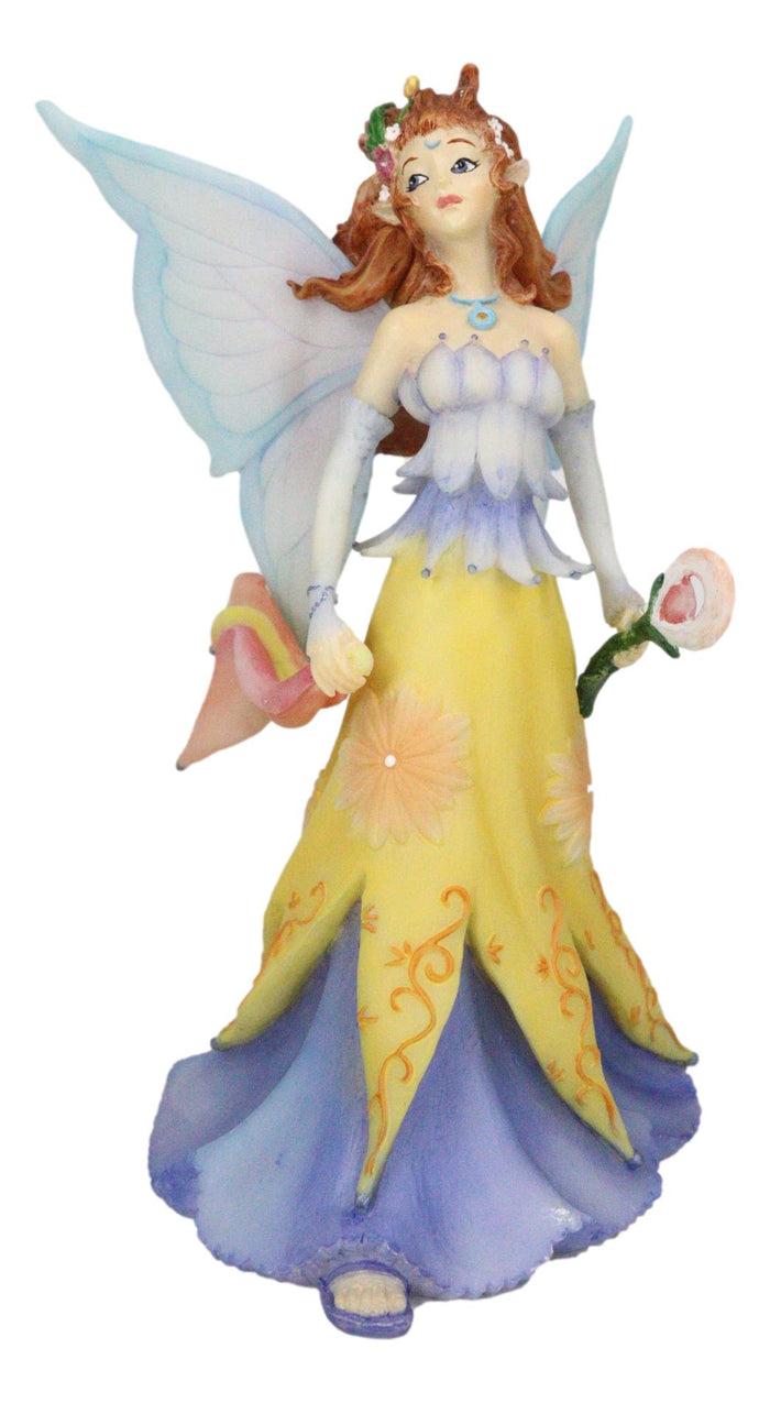Ebros Gift Spring Season Fairy In Sunflower Gown With Scepter Of Blossom Collector Figurine
