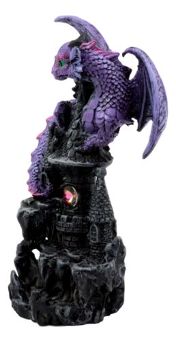 Ebros Gift Spyro Purple Twilight Dragon On Castle Top Figurine 5"H Hyperion Dragon Statue