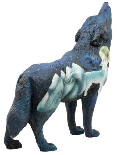 Ebros Gift Starry Nights Native Tribal Howling Wolf Totem Spirit Figurine Collection 6.25"L