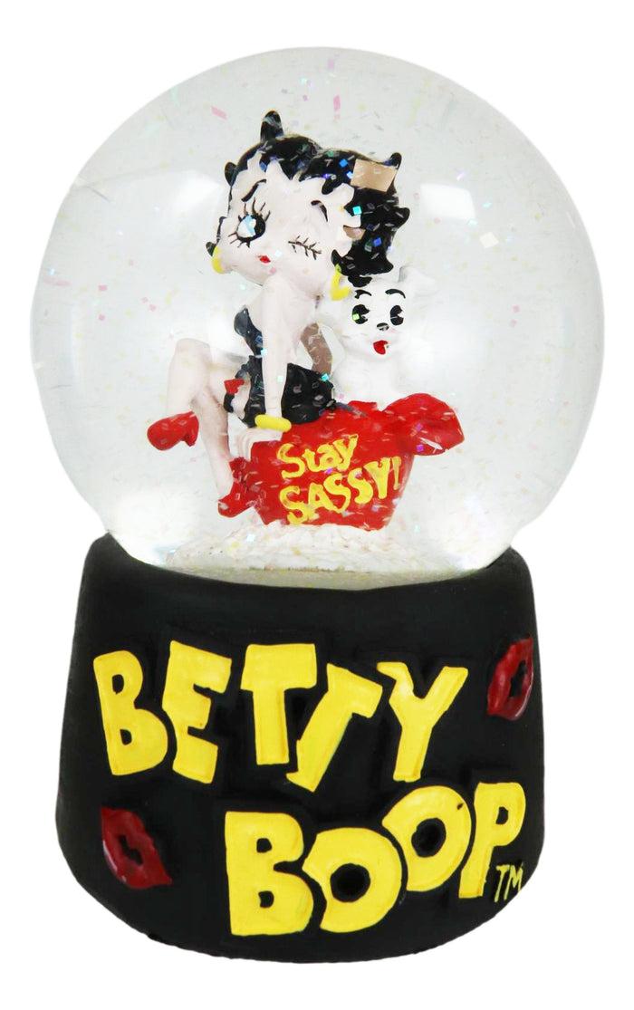Ebros Gift Stay Sassy Glamorous Betty Boop Whimsical Comical Glitter Water Globe 100mm