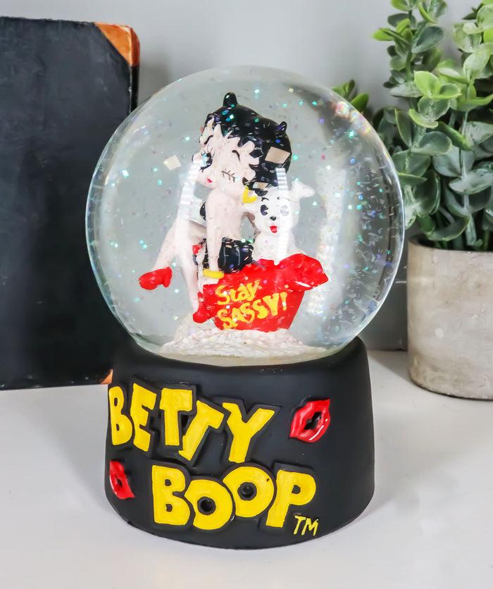 ebros gift Stay Sassy Glamorous Betty Boop Whimsical Comical Glitter Water Globe 100mm