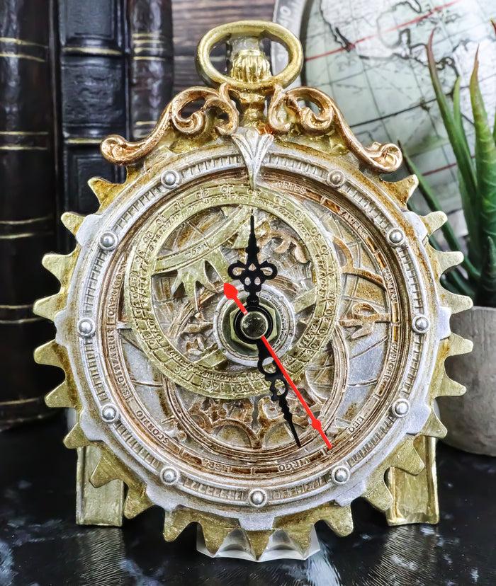 ebros gift Steampunk Alternative Science Fate Anguistralobe Geared Desktop Clock Figurine
