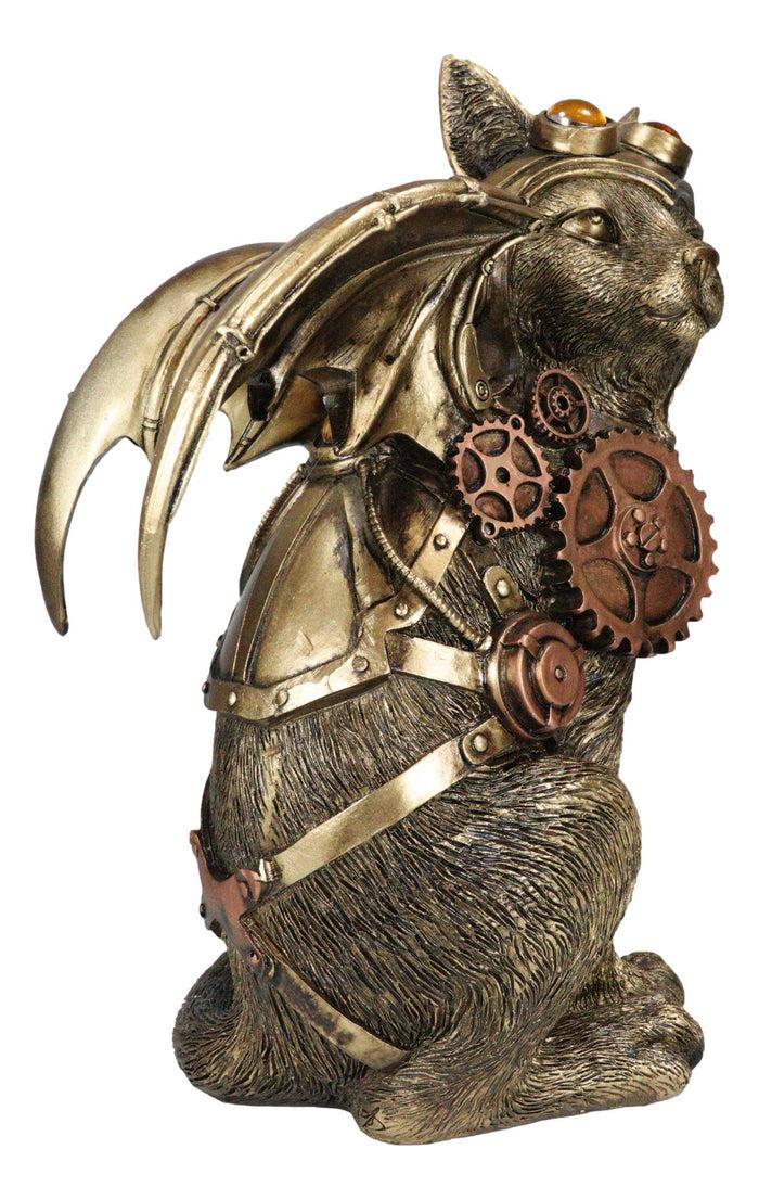 Ebros Gift Steampunk Cat Aviation Pilot With Geared Mechanical Clockwork Wings Figurine