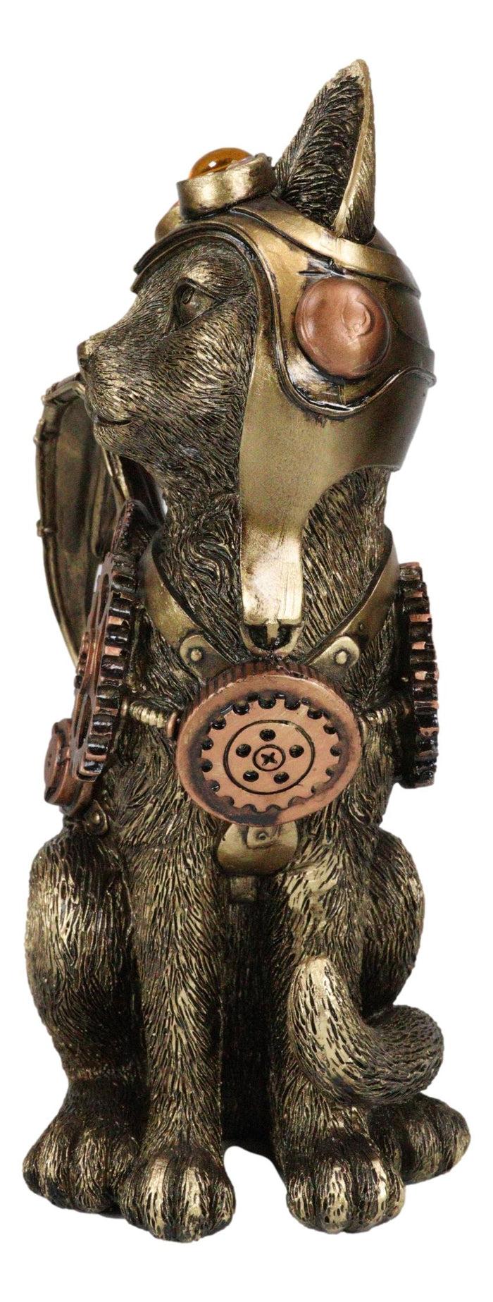 Ebros Gift Steampunk Cat Aviation Pilot With Geared Mechanical Clockwork Wings Figurine