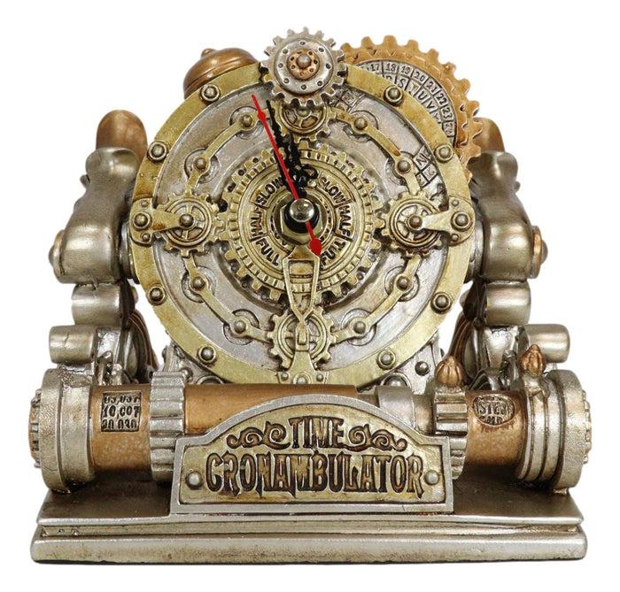 Ebros Gift Steampunk Chronambulator Time Warp Machine With Painted Clockwork Desktop Clock