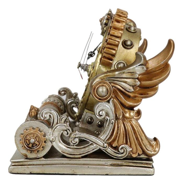 Ebros Gift Steampunk Chronambulator Time Warp Machine With Painted Clockwork Desktop Clock