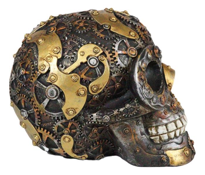 Ebros Gift Steampunk Chronosphere Time Machine Geared Clockwork And Chains Skull Figurine