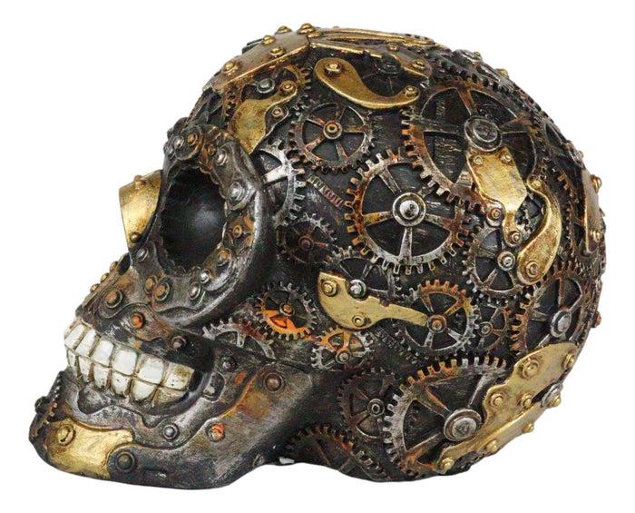 Ebros Gift Steampunk Chronosphere Time Machine Geared Clockwork And Chains Skull Figurine