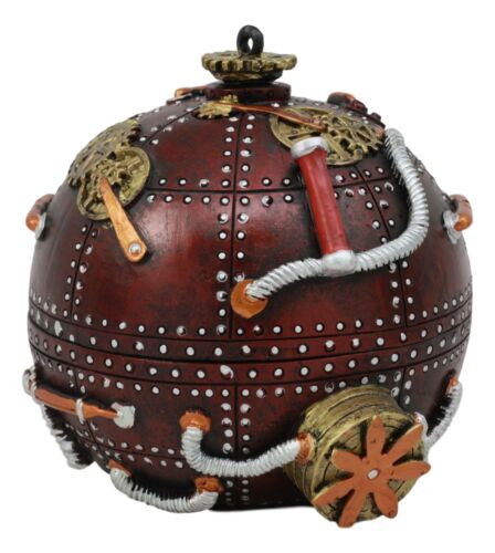 Ebros Gift Steampunk Cool Time Machine Bomb Orb Jewelry Box Spherical Shaped Gearwork Decor