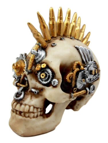 Ebros Gift Steampunk Cyborg Punk Rock Aristocrat With Bullet Spikes Hair Figurine 6.75"L