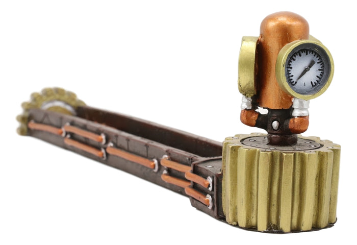 Ebros Gift Steampunk Gas Valve Gauge Pipelines And Gearwork Incense Stick Holder Figurine