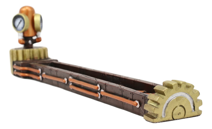Ebros Gift Steampunk Gas Valve Gauge Pipelines And Gearwork Incense Stick Holder Figurine