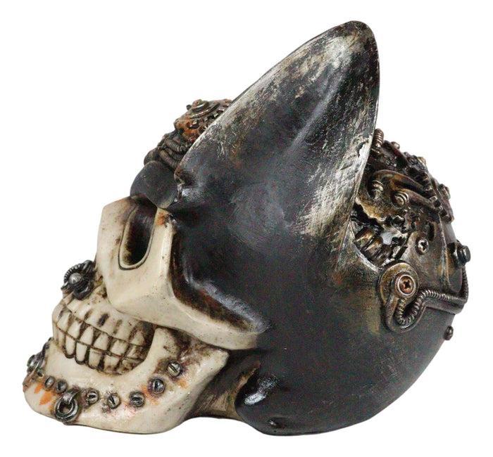 Ebros Gift Steampunk Geared Pipes Nuts Bolts And Clockwork Gears Bat Helmet Skull Figurine