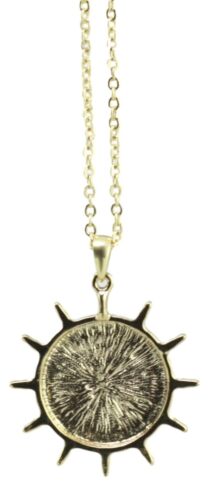 Ebros Gift Steampunk Golden Maritime Wheel With Gearwork Clockwork Design Pewter Necklace