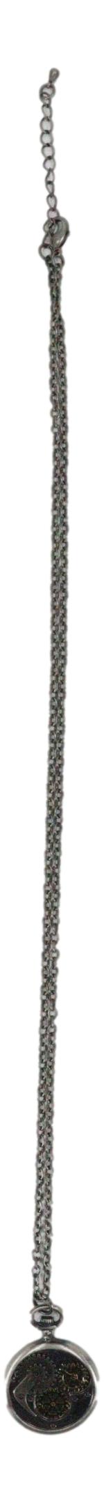 Ebros Gift Steampunk Scythe And Gears Clockwork Design Round Pewter Necklace Alloy Pendant