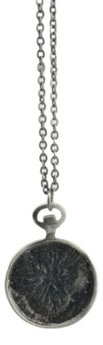 Ebros Gift Steampunk Scythe And Gears Clockwork Design Round Pewter Necklace Alloy Pendant
