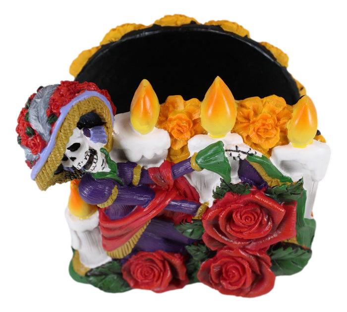 Ebros Gift Sugar Skull Day Of The Dead Gothic Rose Lady Catrina Napkin Holder Figurine