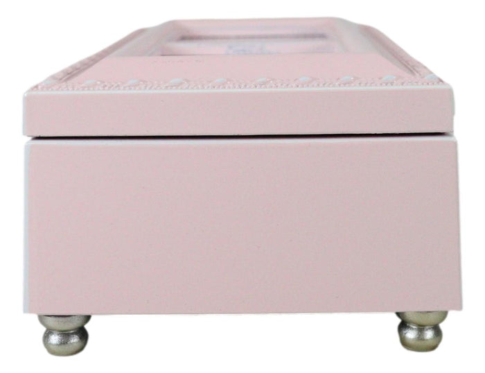 Ebros Gift Sweet Girl Happiness And Love Baby Shower Pink Burlwood Musical Trinket Box