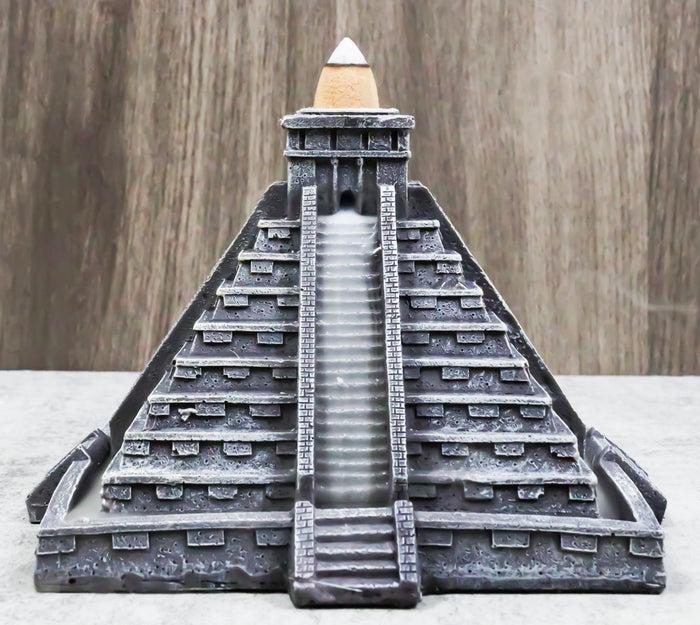 ebros gift Temple of Kukulcan Mesoamerican Aztec Step Pyramid Backflow Incense Cone Burner