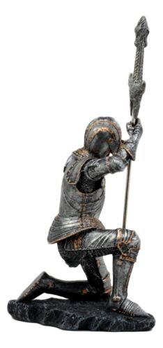 Ebros Gift The Accolade Kneeling Medieval Knight Excalibur Sword Letter Opener Figurine
