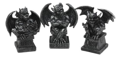 Ebros Gift The Allegorical Seven Deadly Sins Gargoyle Figurine Set Of 7 Wicked Gargoyles