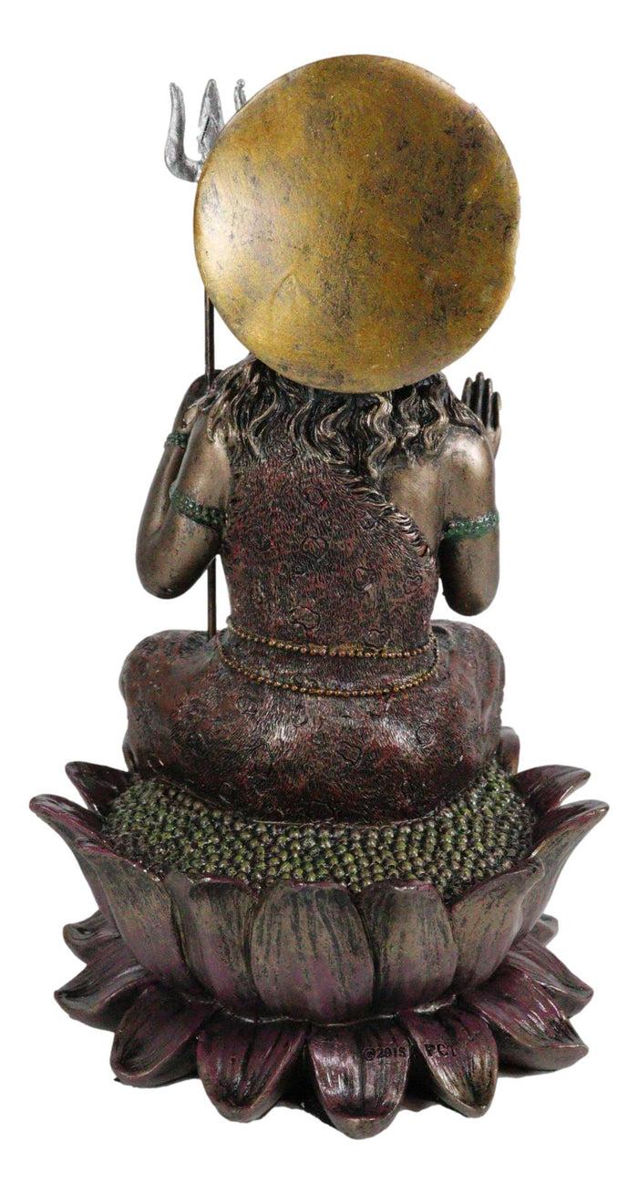 Ebros Gift The Auspicious One Lord Shiva On Lotus Throne Statue Mahadeva Omniscient Yogi
