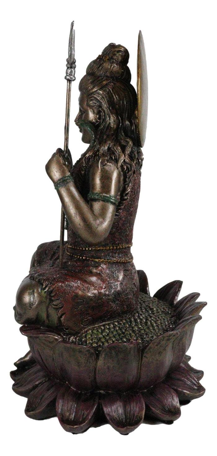 Ebros Gift The Auspicious One Lord Shiva On Lotus Throne Statue Mahadeva Omniscient Yogi