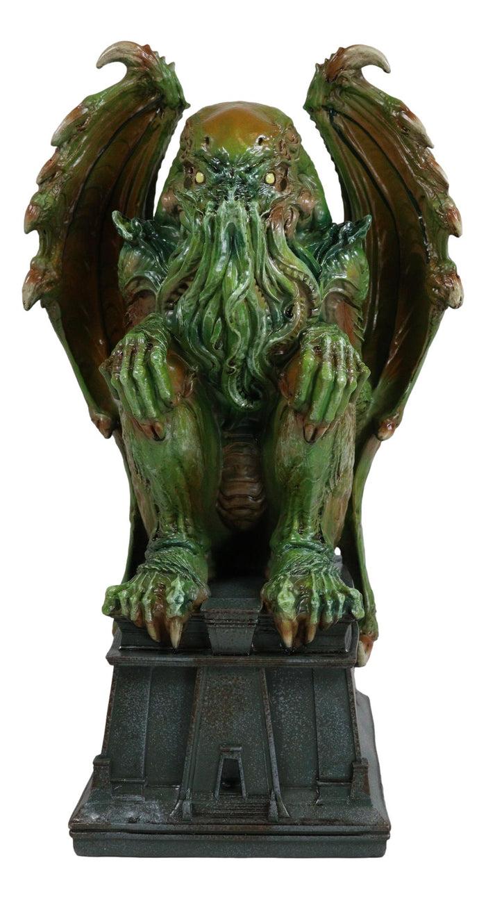 ebros gift The Call of Cthulhu Alien Creature Seated On Pedestal Throne Desktop Figurine