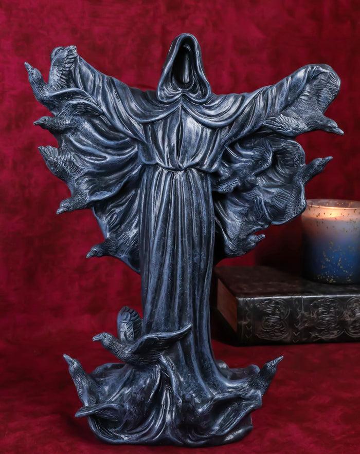 ebros gift The Dark Lord Boogeyman Black Death Grim Reaper With Raven Crows Figurine