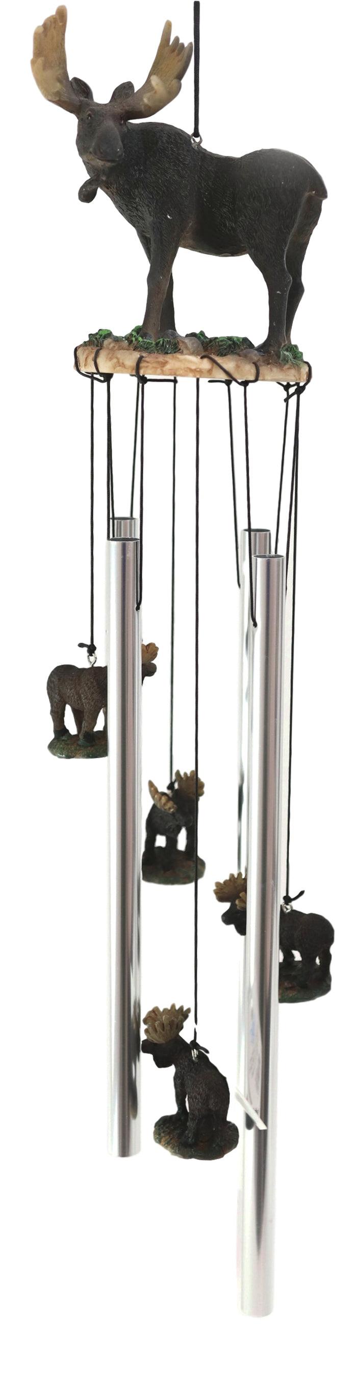 Ebros Gift The Emperor North American Moose Resonant Relaxing Wind Chime Garden Patio