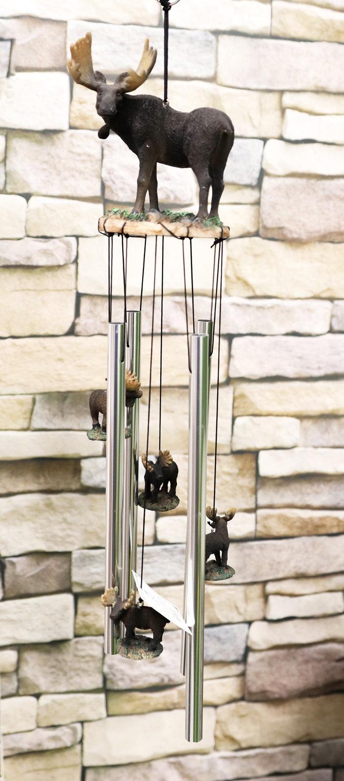 ebros gift The Emperor North American Moose Resonant Relaxing Wind Chime Garden Patio