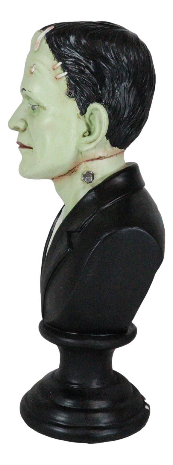 Ebros Gift The Groom Mr Frankenstein Bust Figurine With Green Poison LED Light Up Eyes