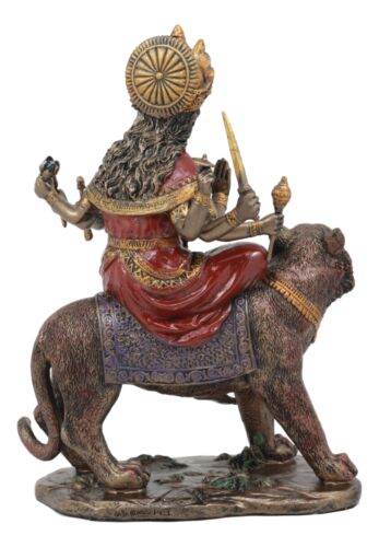 Ebros Gift The Invincible Eight Handed Hindu Goddess Durga Sitting On Bahan Tiger Statue