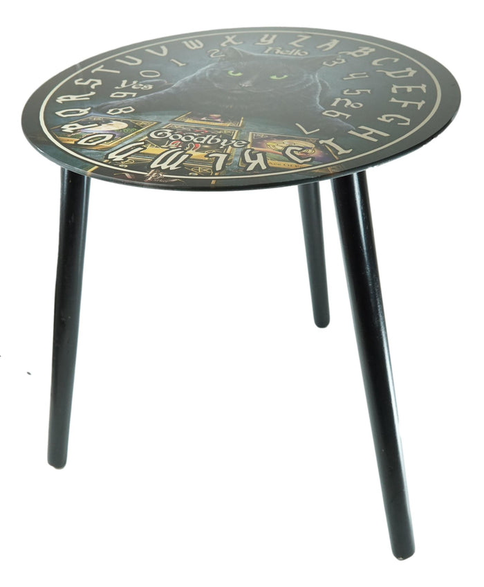 Ebros Gift The Reader Cat Artwork Glass Top Spirit Ouija Board Small Table Home Decor