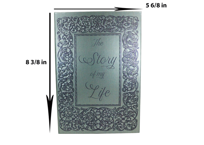 Ebros Gift The Story Of My Life Rococo Gothic Scroll Art Embossed Blank Page Journal Book