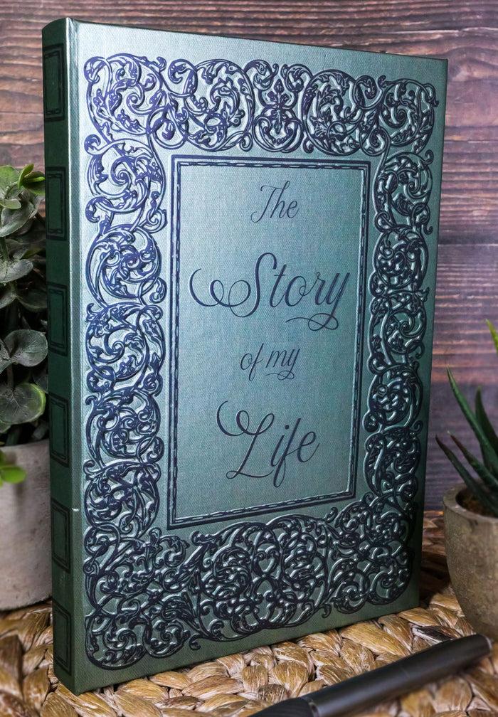 ebros gift The Story Of My Life Rococo Gothic Scroll Art Embossed Blank Page Journal Book