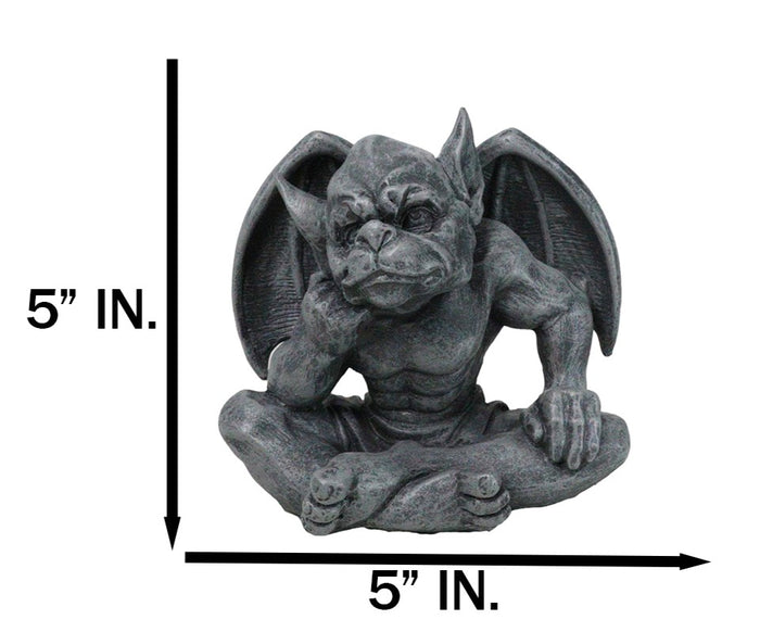 Ebros Gift The Thinker Medieval Winged Gargoyle With Hand On Cheek Thinking Figurine