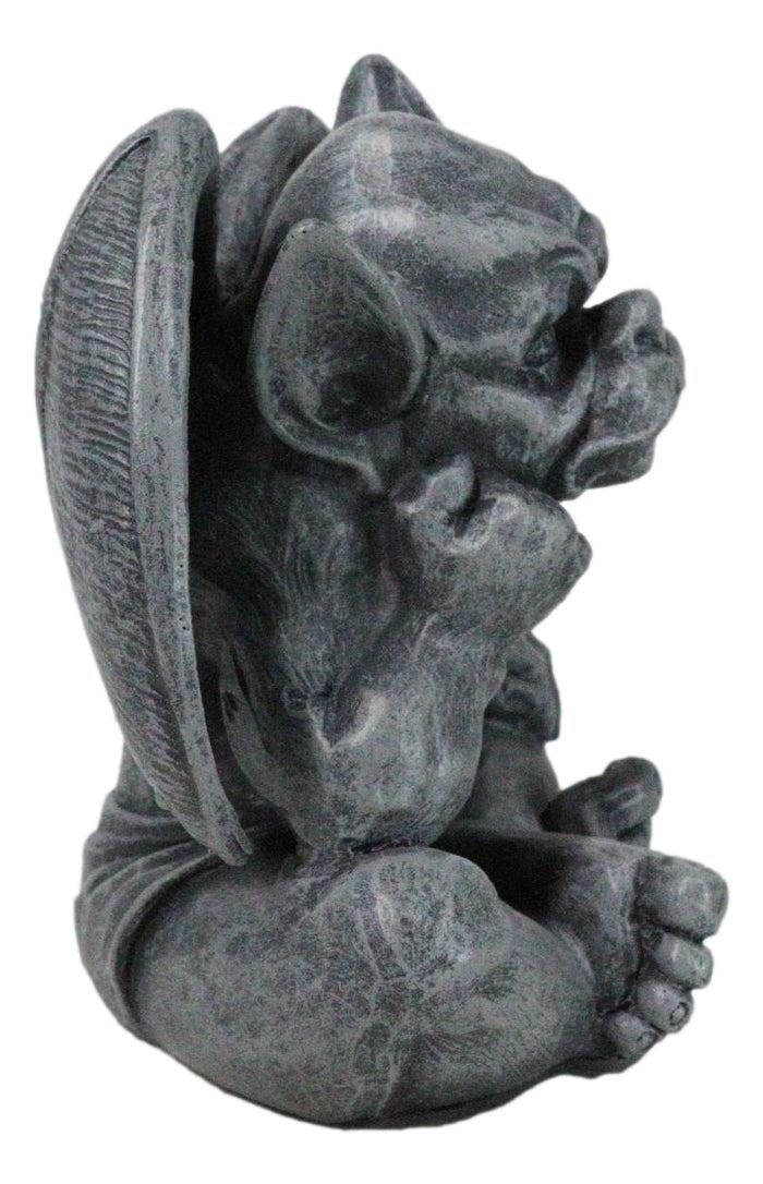 Ebros Gift The Thinker Medieval Winged Gargoyle With Hand On Cheek Thinking Figurine