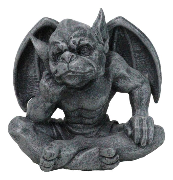 ebros gift The Thinker Medieval Winged Gargoyle With Hand On Cheek Thinking Figurine
