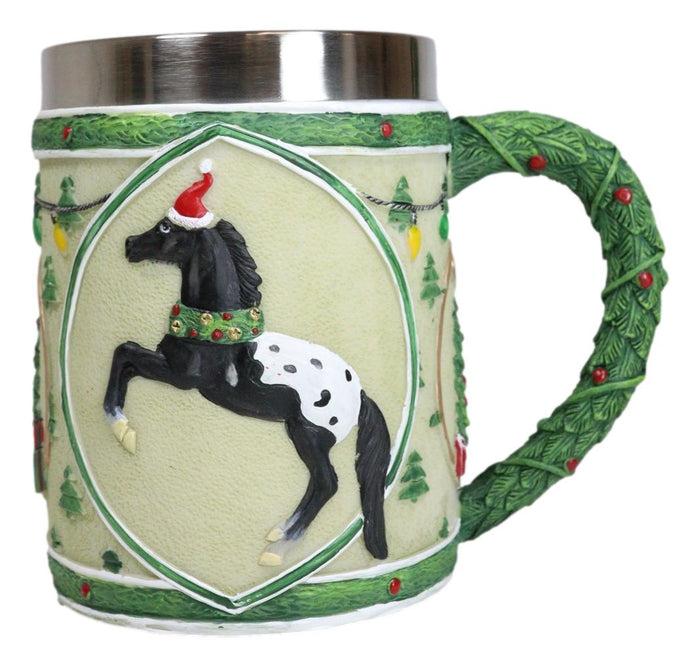 Ebros Gift The Trail Of Painted Ponies Appy Holidays Christmas Santa Horse Tankard Mug