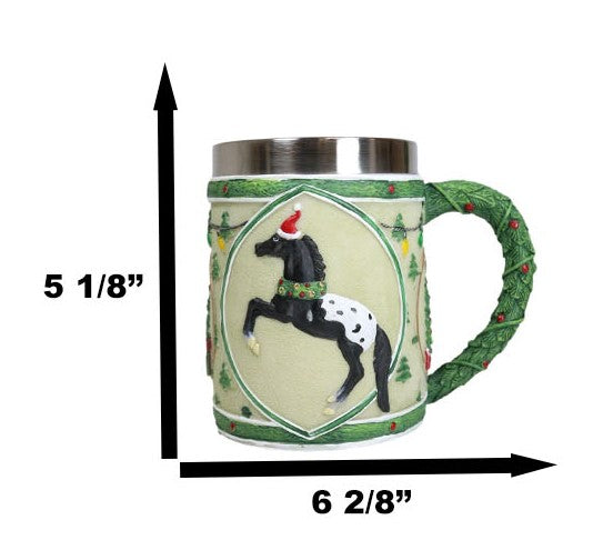 Ebros Gift The Trail Of Painted Ponies Appy Holidays Christmas Santa Horse Tankard Mug
