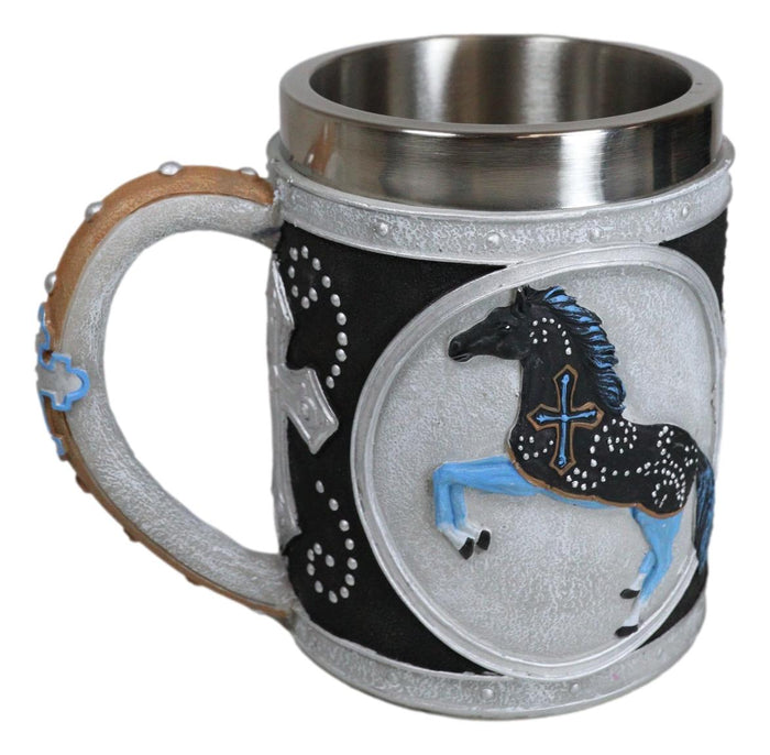 Ebros Gift The Trail Of Painted Ponies Crossroads Christian Faith Cross Horse Tankard Mug