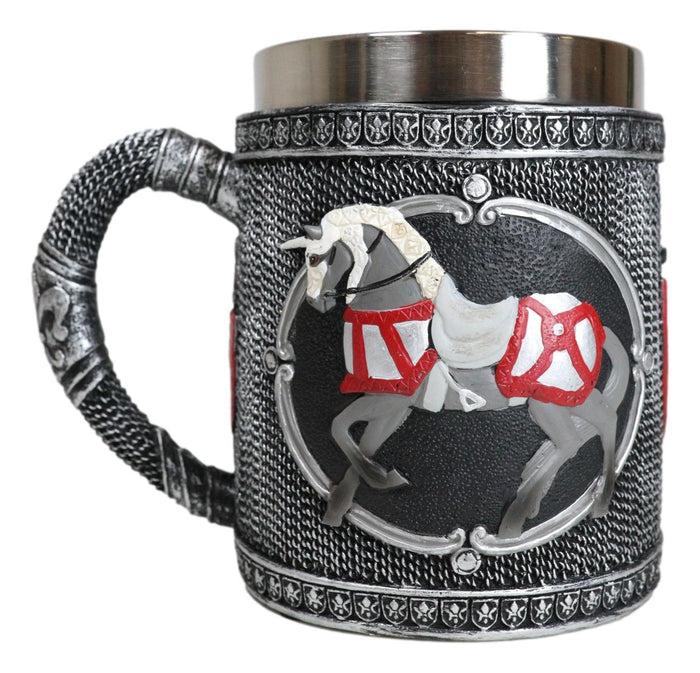 Ebros Gift The Trail Of Painted Ponies Crusader Knight Cavalier Medieval Horse Tankard Mug