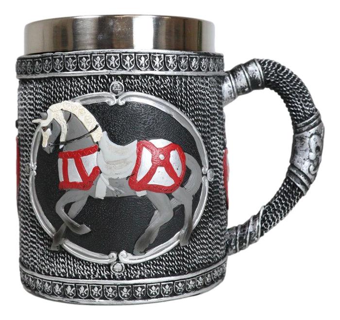 Ebros Gift The Trail Of Painted Ponies Crusader Knight Cavalier Medieval Horse Tankard Mug