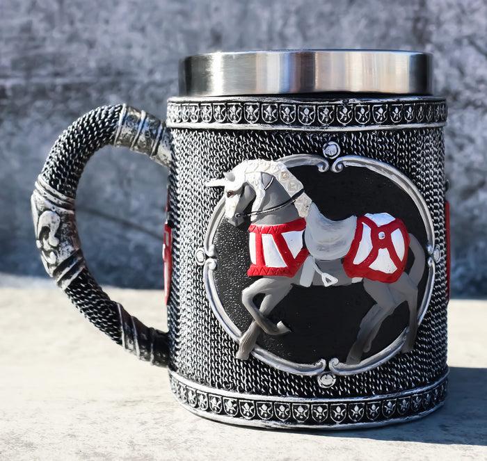 ebros gift The Trail Of Painted Ponies Crusader Knight Cavalier Medieval Horse Tankard Mug