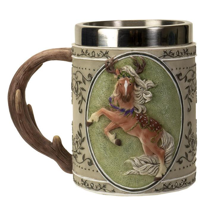 ebros gift The Trail Of Painted Ponies Forest Spirit Antler Deer Steed Horse Tankard Mug