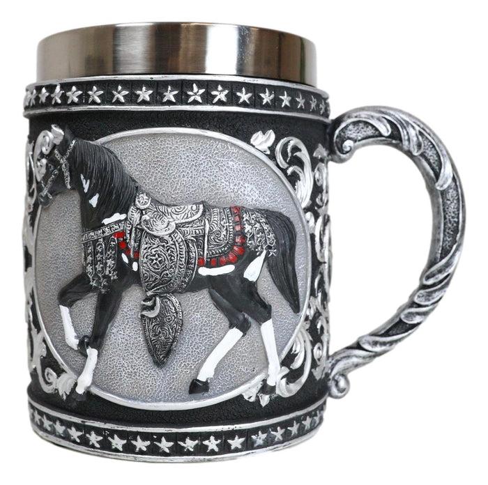 Ebros Gift The Trail Of Painted Ponies Silverado Lone Star Scrollwork Horse Tankard Mug