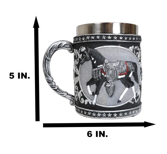 Ebros Gift The Trail Of Painted Ponies Silverado Lone Star Scrollwork Horse Tankard Mug