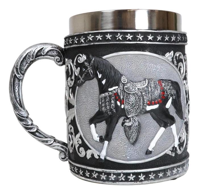 Ebros Gift The Trail Of Painted Ponies Silverado Lone Star Scrollwork Horse Tankard Mug